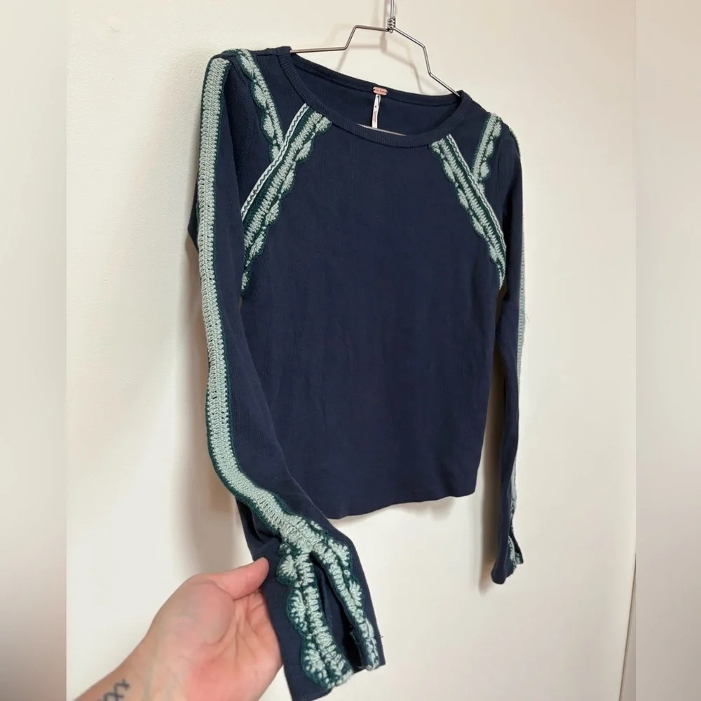 NWOT Free People Lost Love Long-Sleeve Top Size XS